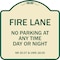 Signmission Wisconsin Fire Lane No Parking Anytime Day or Night Heavy-Gauge Alum Sign, 18" x 18", TG-1818-22702 A-DES-TG-1818-22702 - alternate 1